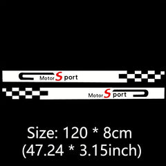 2PCS DIY Auto Decal Scratch Sticker Glossy Embroidered Stickers