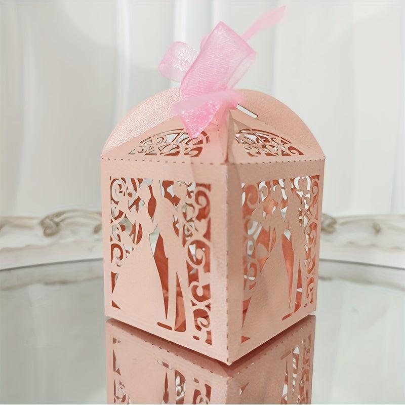 25pcs Bride & Groom Candy Box Chocolates Wedding Party Decorations Supplies