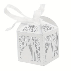 25pcs Bride & Groom Candy Box Chocolates Wedding Party Decorations Supplies