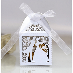 25pcs Bride & Groom Candy Box Chocolates Wedding Party Decorations Supplies
