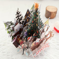 3D Christmas Greeting Card Festive Ornament Blessing Message Card