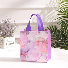 4pcs Marble Tote Gift Bags With Handles For Presents 9 8 7 4 3inch