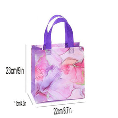 4pcs Marble Tote Gift Bags With Handles For Presents 9 8 7 4 3inch
