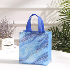 4pcs Marble Tote Gift Bags With Handles For Presents 9 8 7 4 3inch