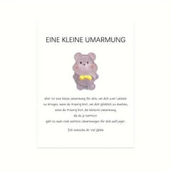 Pocket Hug Resin Animal Decoration Gift Set with Encouraging Card