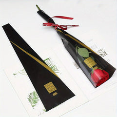 50pcs Single Rose Sleeves Clear Bag Floral Wrapping Supplies
