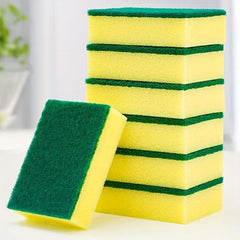 10pcs Dishwashing Sponge Scouring Pad Kitchen Cleaning Brush