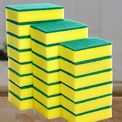 10pcs Dishwashing Sponge Scouring Pad Kitchen Cleaning Brush