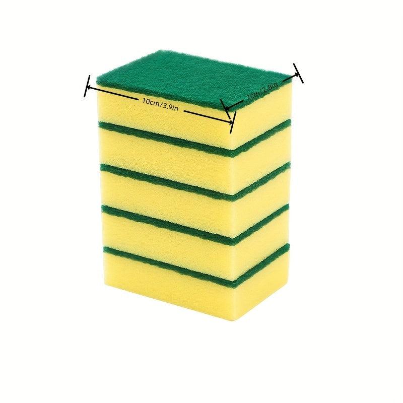 10pcs Dishwashing Sponge Scouring Pad Kitchen Cleaning Brush