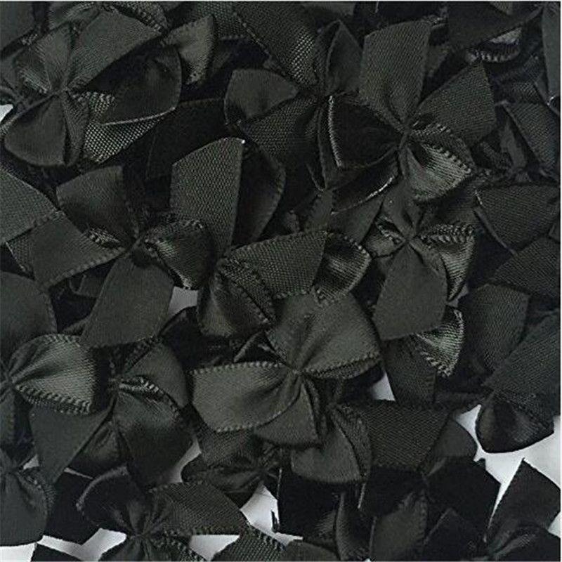 100pcs Mixed Satin Ribbon Bows 22mm Hand Bow Small Bows For DIY Crafts
