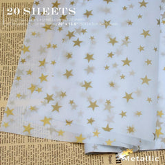 Metallic Print Wrapping Paper Translucent Tissue Paper Craft Paper