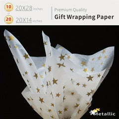 Metallic Print Wrapping Paper Translucent Tissue Paper Craft Paper
