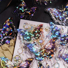 20pcs Laser Butterfly Stickers for Scrapbooking Junk Journal Supplies
