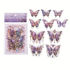 20pcs Laser Butterfly Stickers for Scrapbooking Junk Journal Supplies