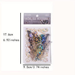 20pcs Laser Butterfly Stickers for Scrapbooking Junk Journal Supplies
