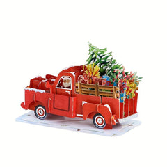 Christmas Truck Pop Up Ornament Greeting Card