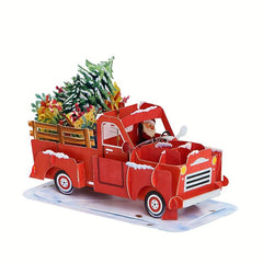 Christmas Truck Pop Up Ornament Greeting Card