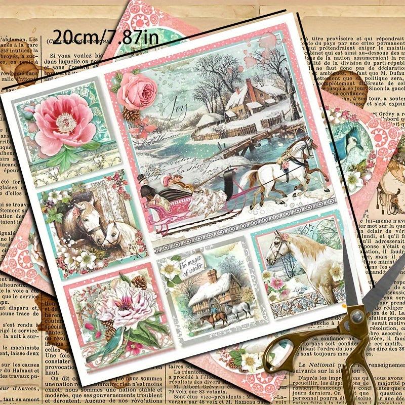 17pcs Christmas Winter Gift Wrap Paper Tissue Flower Bouquet Supplies