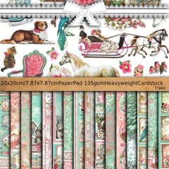 17pcs Christmas Winter Gift Wrap Paper Tissue Flower Bouquet Supplies