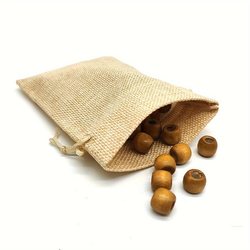 10pcs Burlap Gift Bags With Drawstring Wedding Hessian Jute Bags