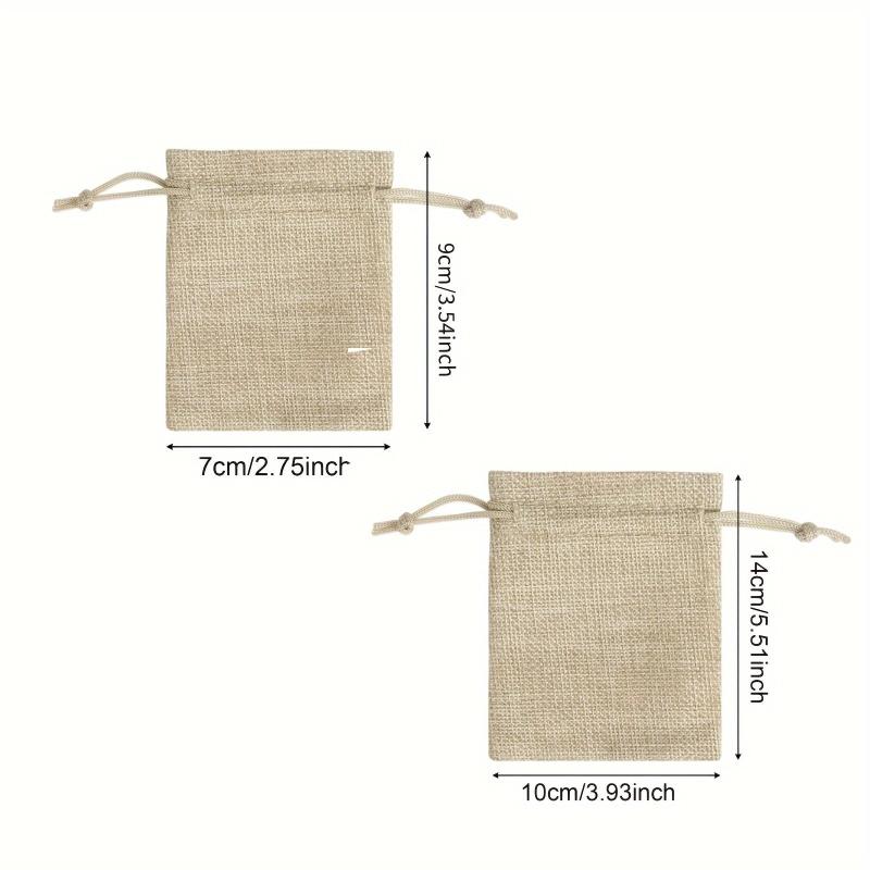 10pcs Burlap Gift Bags With Drawstring Wedding Hessian Jute Bags