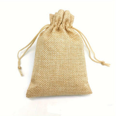 10pcs Burlap Gift Bags With Drawstring Wedding Hessian Jute Bags