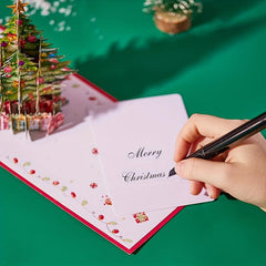 1pc Merry Christmas Pop Up Card Christmas Tree 3D Greeting Card