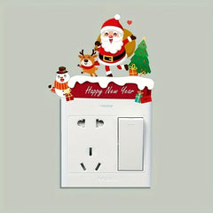 Christmas Toilet Sticker Santa Snowman Elk Switch Decoration