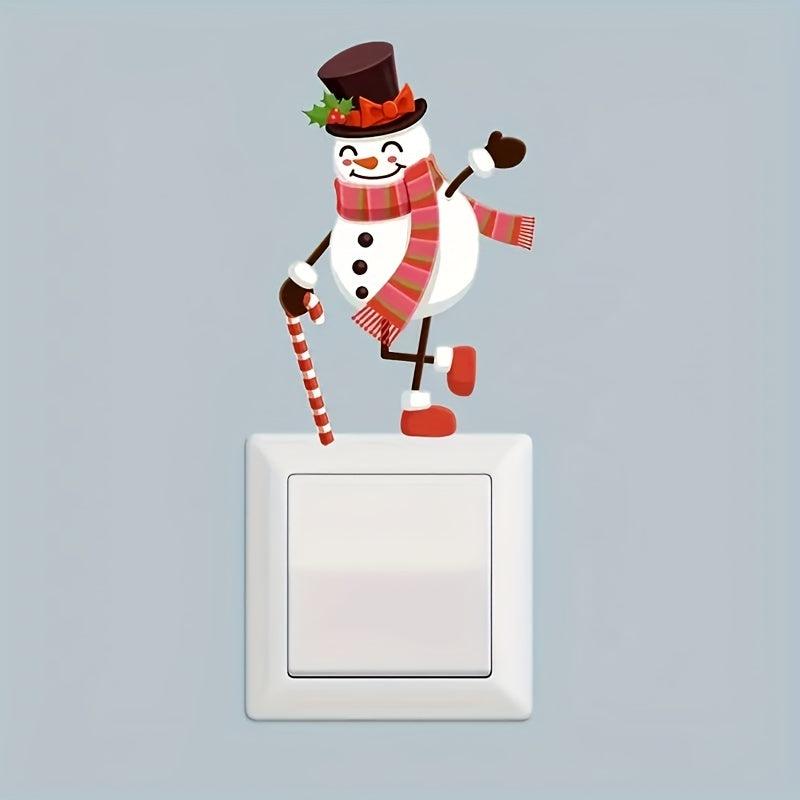 Christmas Toilet Sticker Santa Snowman Elk Switch Decoration