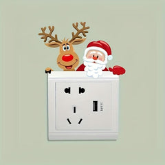 Christmas Toilet Sticker Santa Snowman Elk Switch Decoration