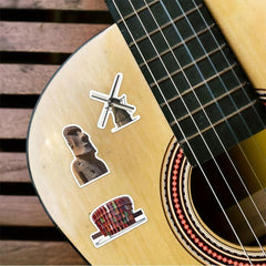 65pcs Landmark Building Graffiti Stickers Water Bottles Backpacks Laptops
