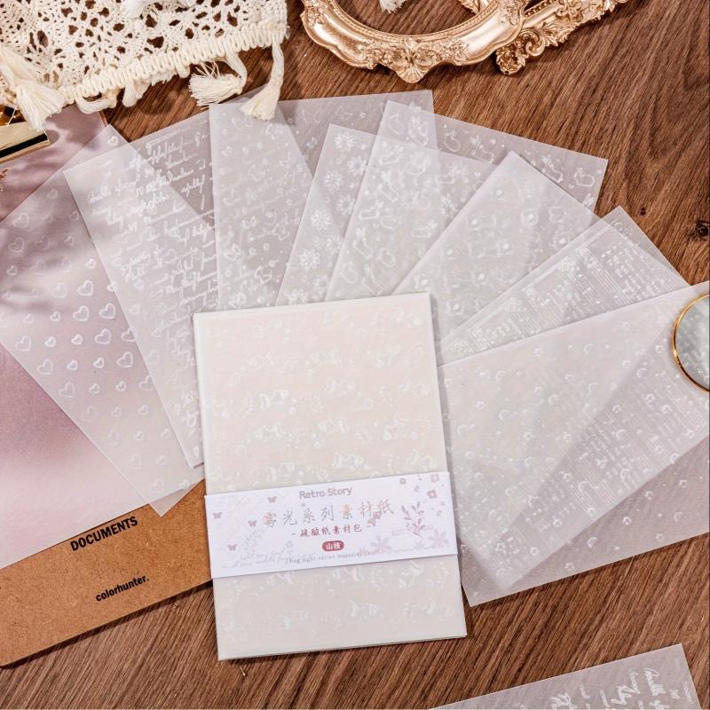 10pcs Craft Paper Set for Scrapbooking & Journaling