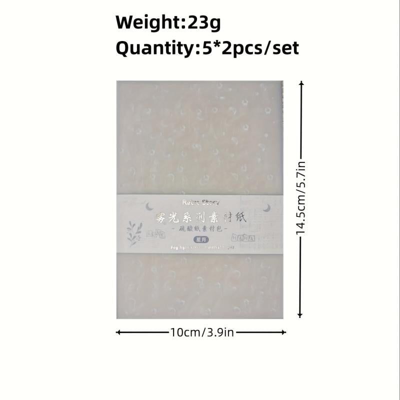 10pcs Craft Paper Set for Scrapbooking & Journaling