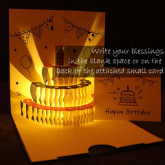 Happy Birthday Card 3D LIGHT & MUSIC Pop Up Card