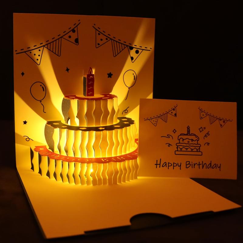 Happy Birthday Card 3D LIGHT & MUSIC Pop Up Card