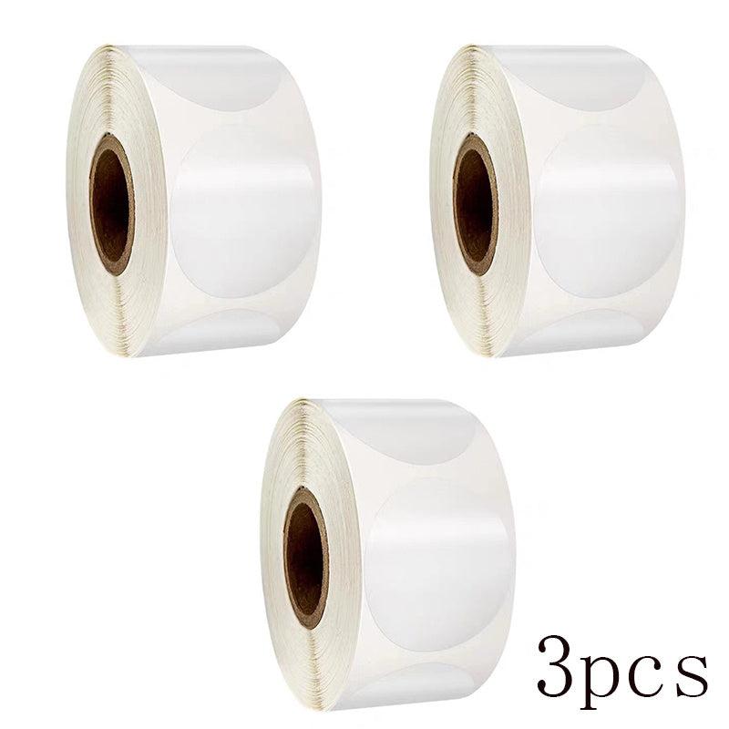 3pcs 1500sheets Round Transparent Seal Label Packaging Sticker DIY Gift Wrap