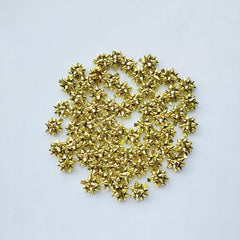 50pcs Mini Christmas Bows 2 Metallic Star Mini Gift Bow Self Adhesive Bows