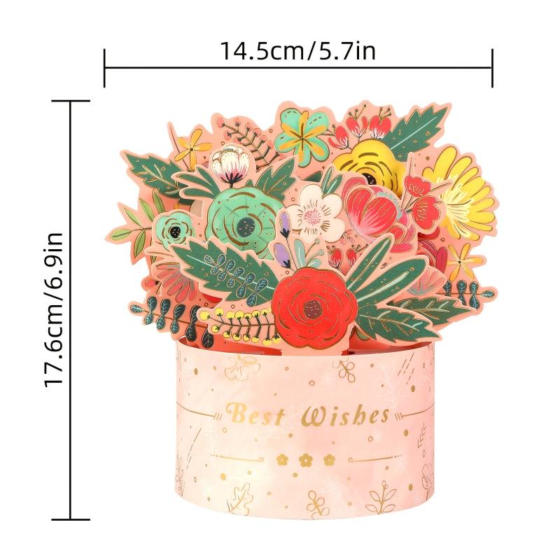 3D Christmas Pop Up Card with Flower Bouquet Ornament