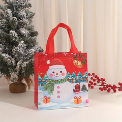 16pcs Christmas Nonwoven Gift Bag Party Santa Elk Snowman Navidad Shopping Bag