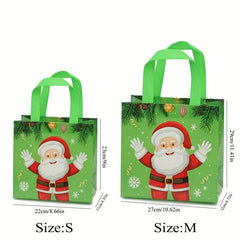 16pcs Christmas Nonwoven Gift Bag Party Santa Elk Snowman Navidad Shopping Bag