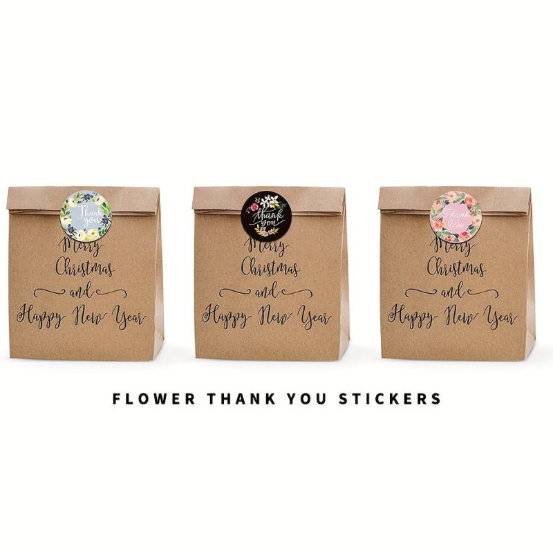 500 Thank You For Stickers 2.54cm Round Adhesive Business Stickers
