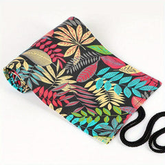 Canvas Roll Pen Curtain Pencil Bag 12 Holes