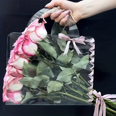 Transparent PVC Pattern Bouquet Packaging Bag Gift Flower Bag