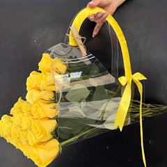 Transparent PVC Pattern Bouquet Packaging Bag Gift Flower Bag