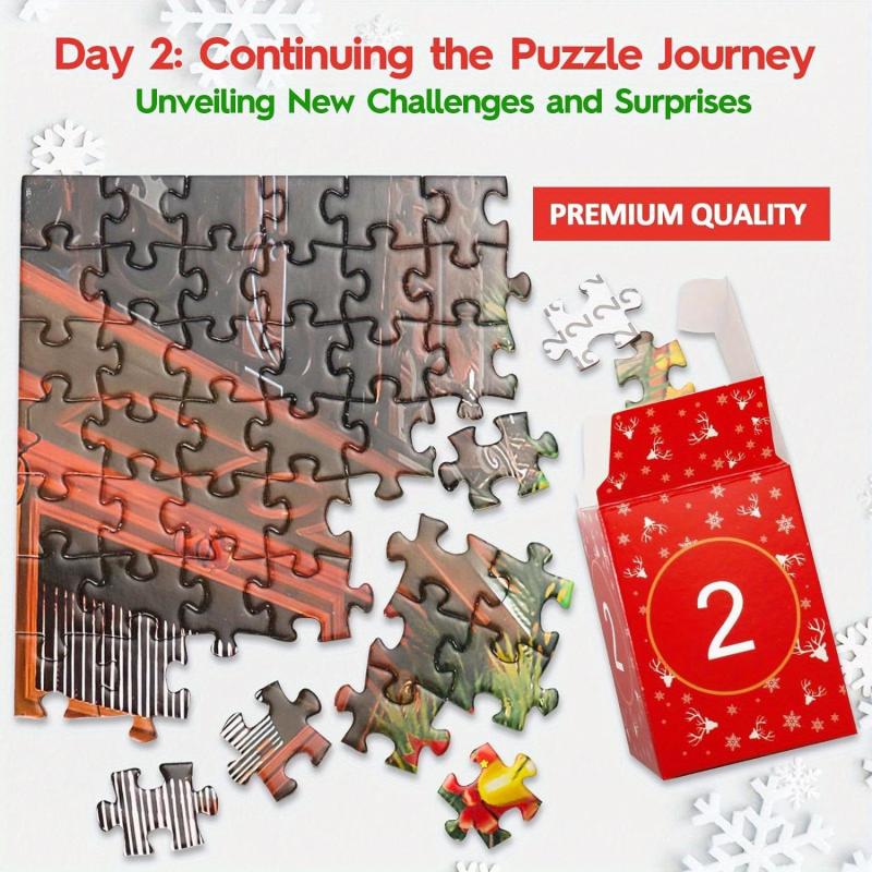 Advent Calendar Christmas Jigsaw Puzzle 1000 Piece Gift For Xmas Countdown