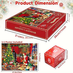 Advent Calendar Christmas Jigsaw Puzzle 1000 Piece Gift For Xmas Countdown