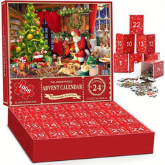 Advent Calendar Christmas Jigsaw Puzzle 1000 Piece Gift For Xmas Countdown