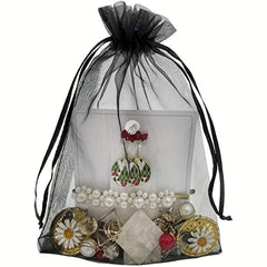 10pcs Drawstring Gift Bag Candy Organza Bag Drawstring Bag Gift Bag Jewelry Bag