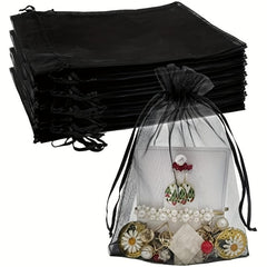 10pcs Drawstring Gift Bag Candy Organza Bag Drawstring Bag Gift Bag Jewelry Bag