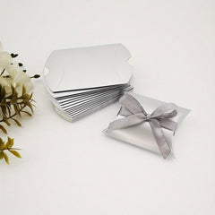 10pcs Mini Pillow Shaped Gift Bag Jewelry Gift Packaging Paper Box